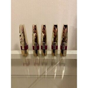 (5) L'OREAL Caresse Wet Shine Lip Stain Gloss in 186 Berry Persistent NEW Lot